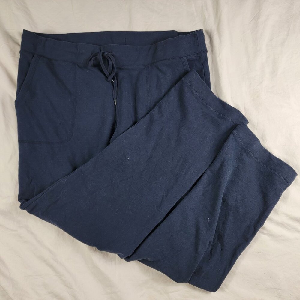 LL Bean Mens Large Blue Sweatpants Winter Warm Casual Outdoors Loungewear
